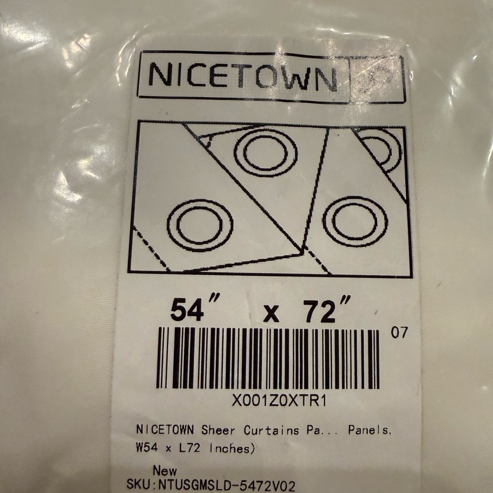 NICETOWN Sheer Curtains 2 Panels for Bedroom - voile Drapes 54 X 72